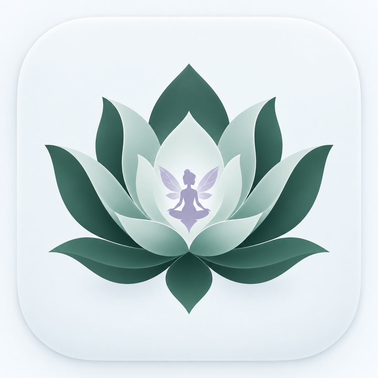 HealthOS lotus with a small lavender fairy